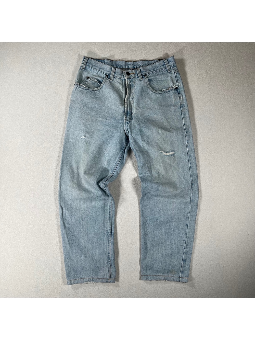 Vintage Gap Denim light wash distressed baggy jeans 34x30